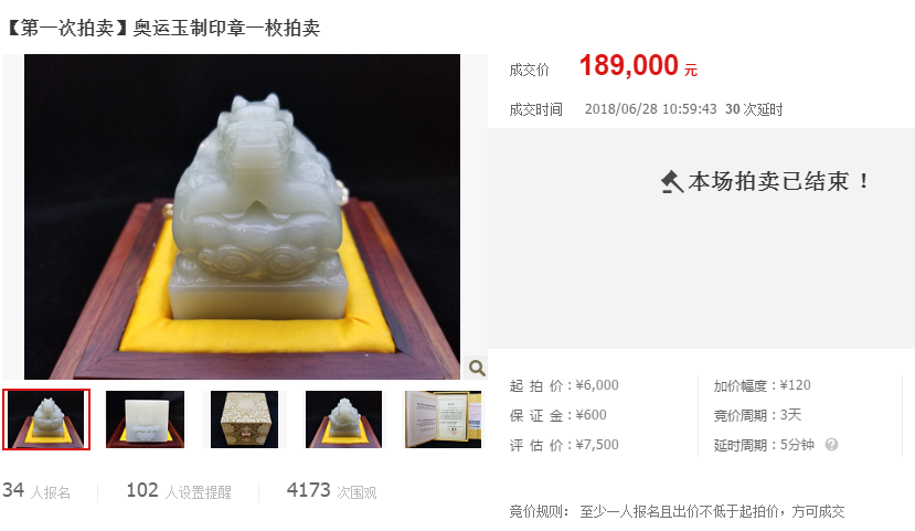 产拍公司首场艺术品司法辅助网拍高溢价率成交